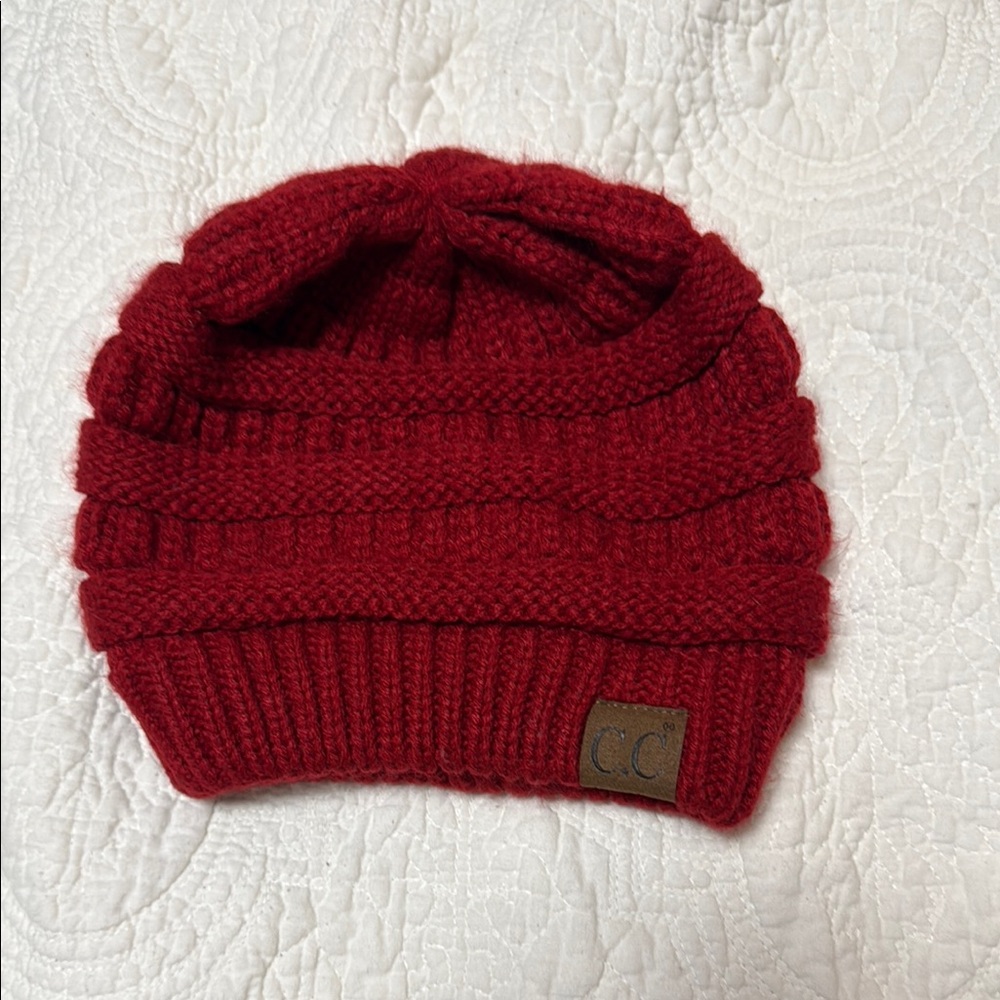 C.C Women’s Red Knit Beanie
